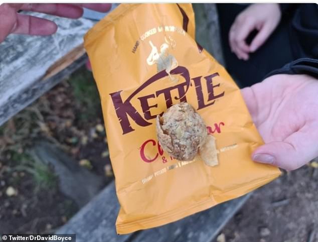 Dr David Boyce, 38, a physics teacher at Uppingham School in Rutland, recently found a whole potato in a bag of Kettle Chips