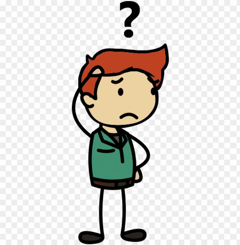 transparent people puzzled - confused person cartoon PNG image with transparent background | TOPpng