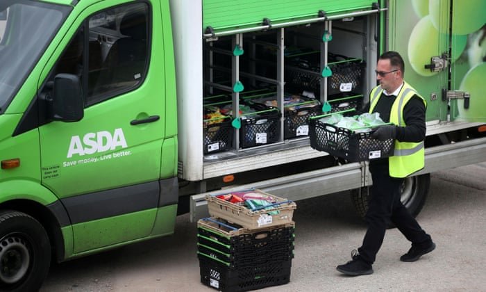 Asda beefs up grocery delivery service as online sales double | Asda | The Guardian