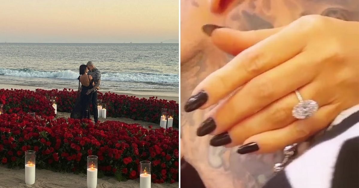 proposal7.jpg?resize=1200,630 - Kourtney Kardashian Finally Says YES To 'Forever' With The Blink-182 Drummer Who Popped The Question At Beachside Hotel