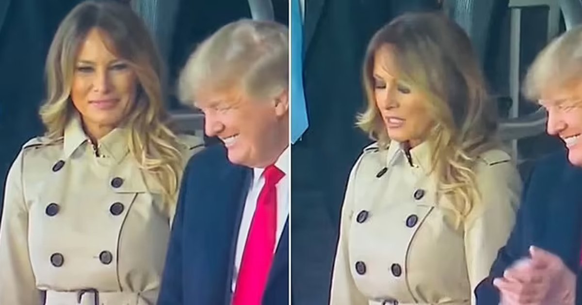 q5 1 4.jpg?resize=1200,630 - “She’s NOT Impressed!”- Melania Trump Caught With ‘Fading’ Smile While Standing Next To Husband Donald Trump In First Public Outing Since April