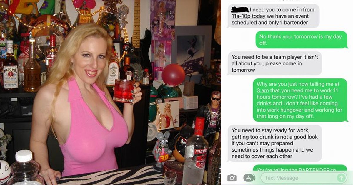 q6 5 1.jpg?resize=412,275 - "My Boss Told Me I CAN'T Get Drunk On My Days Off So I QUIT!"- Savage Bartender Gains Fame After Exposing His Boss's Unreasonable Demands