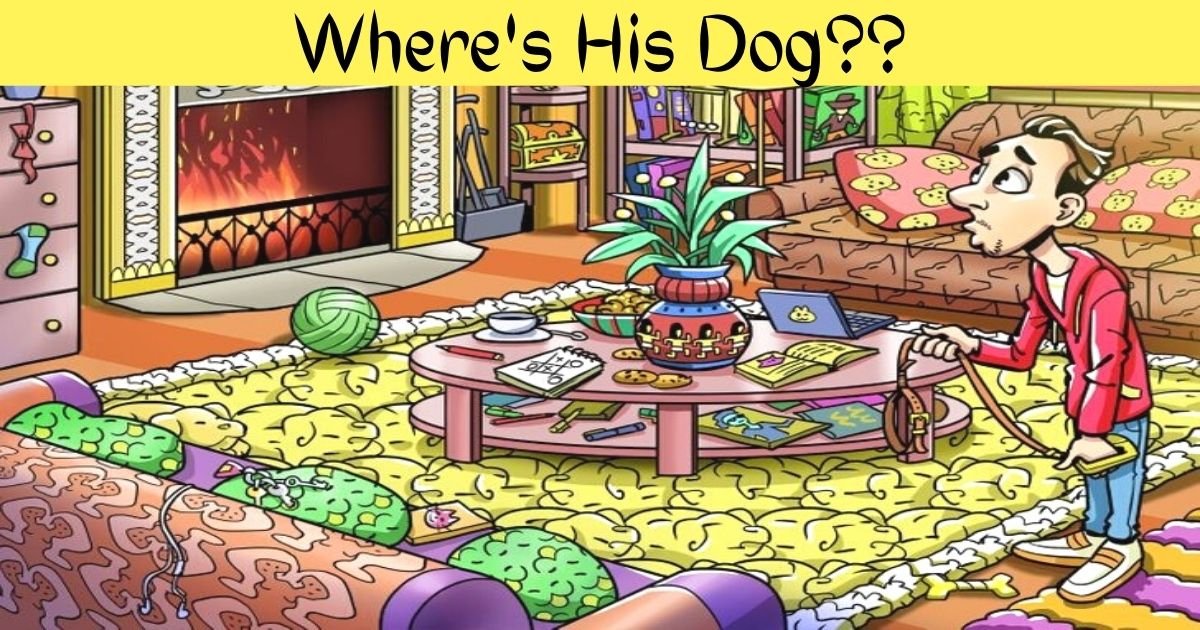 wheres his dog.jpg?resize=412,275 - Can You Find The Man's Dog In 10 Seconds? Only Eagle-Eyed People Can Spot The Adorable Pooch!