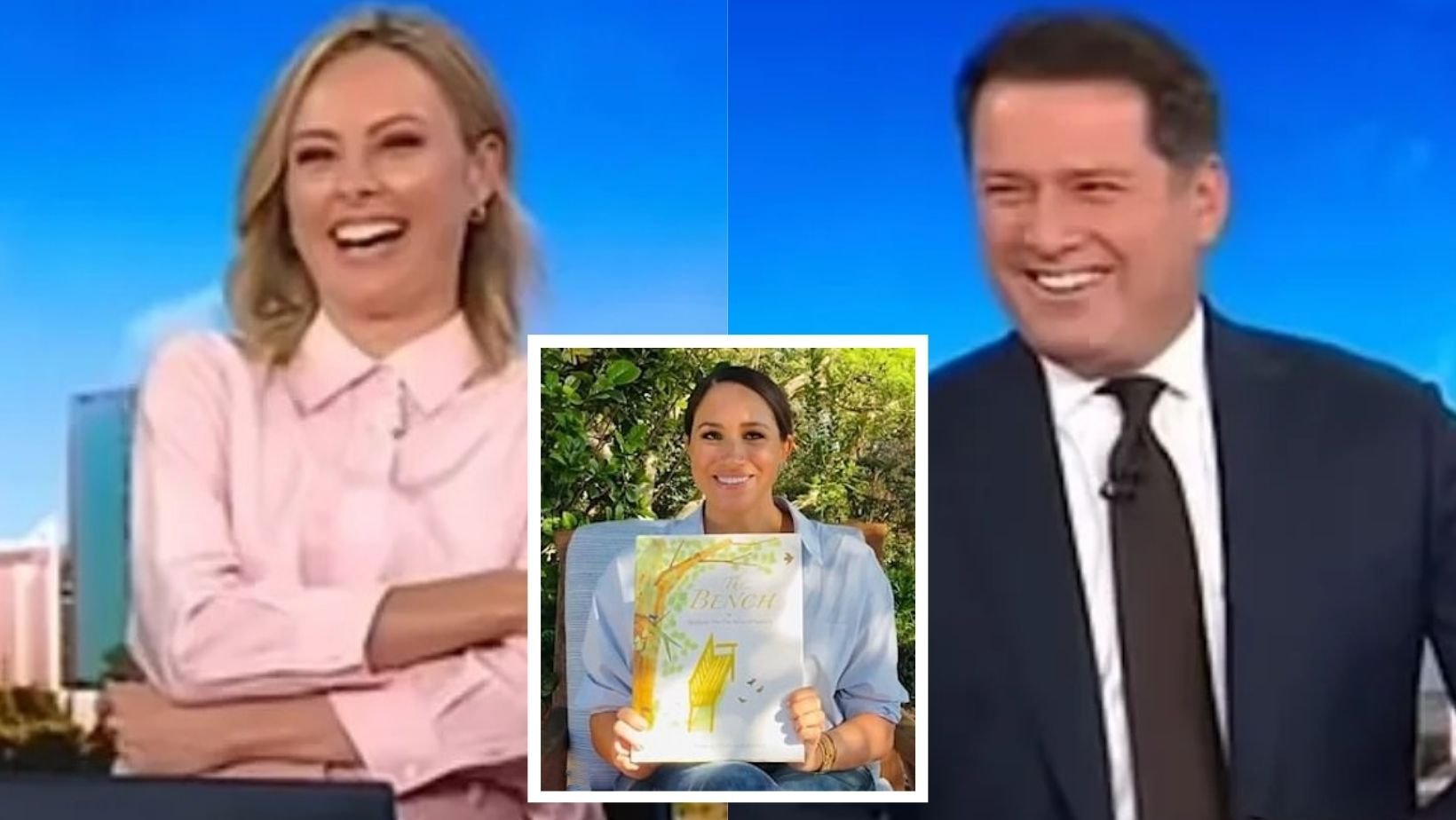 1 3.jpg?resize=1200,630 - TODAY Hosts Karl Stefanovic And Ally Langdon Hysterically Laughs At Video Of Meghan Markle Reading Her “The Bench” Book