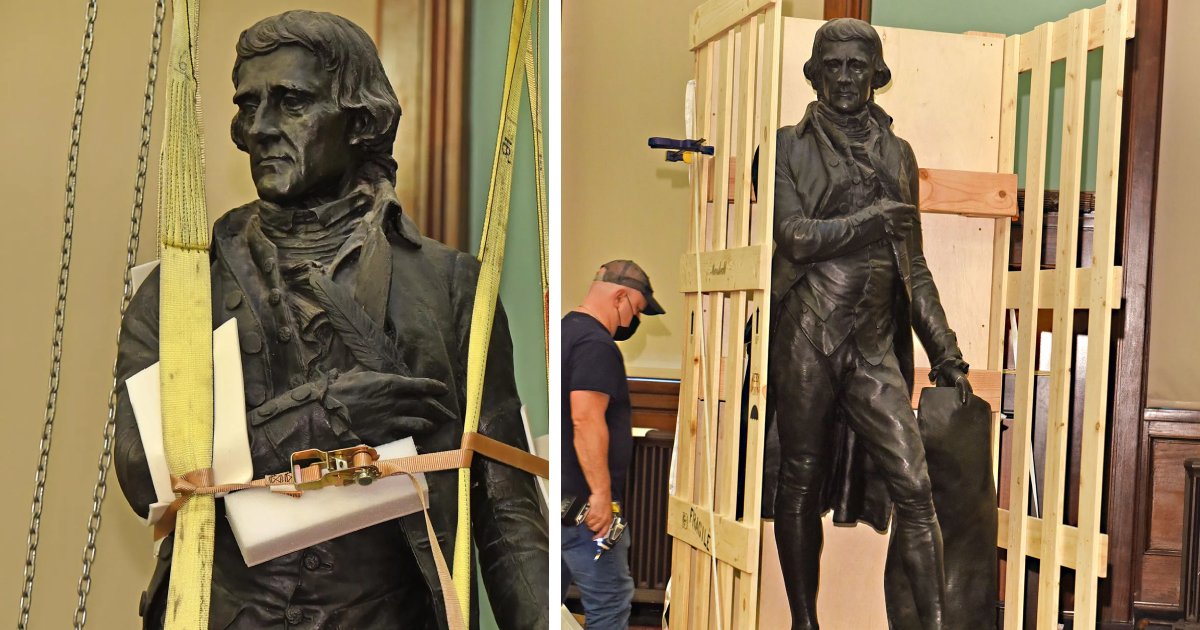 67.png?resize=1200,630 - Thomas Jefferson Will No Longer Be A Part Of The City Hall! Memorable Statue Removed After Almost 2 Centuries