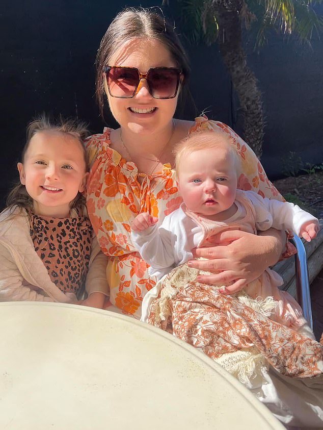 Ellie Smith pictured centre with her daughter Cleo left. In an Instagram post on Halloween, Ms Smith told how her daughter