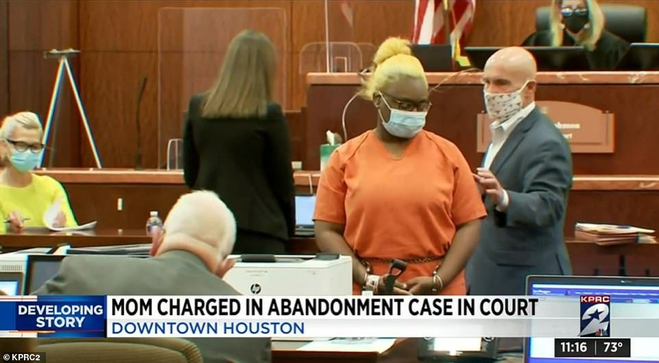 Gloria Williams, 35, appeared in Houston court Monday and had a lawyer assigned to represent her as she faces charges stemming from the killing of her 8-year-old son