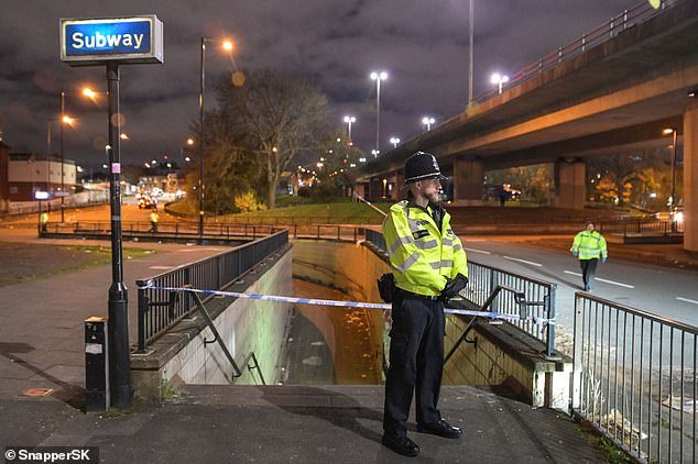West Midlands Police hold a scene around Hockley Circus underneath a flyover in the Hockley area of Birmingham after a boy, believed to be 13-years-old was shot