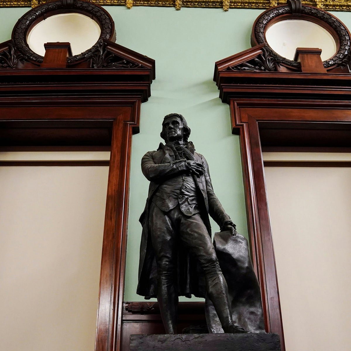 New York city hall removes Thomas Jefferson statue | New York | The Guardian