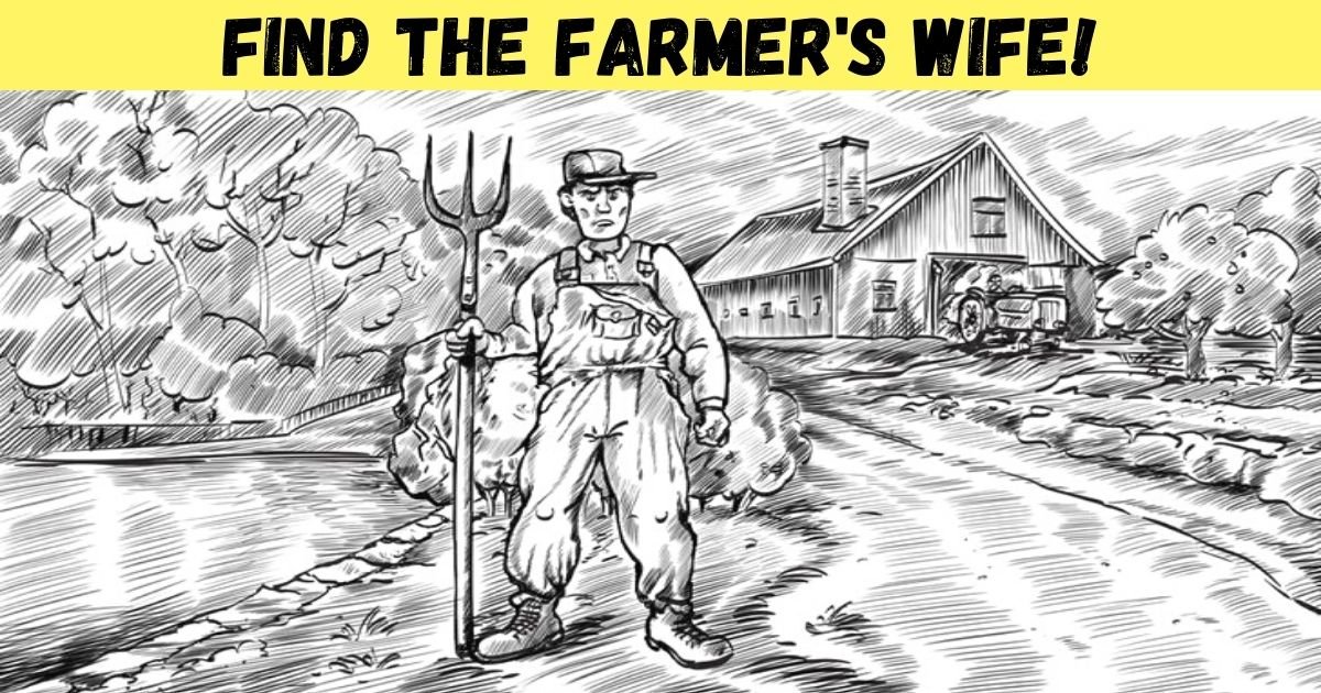 find the farmers wife.jpg?resize=1200,630 - Find The Farmer's Wife In 10 Seconds! Almost No One Can See The Lady – But Can You?