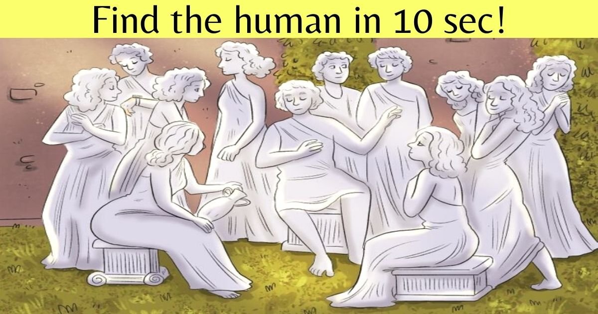 find the human in 10 sec.jpg?resize=412,275 - 90% Of People Couldn't Spot The Human Hiding Among The Statues! But Can You?