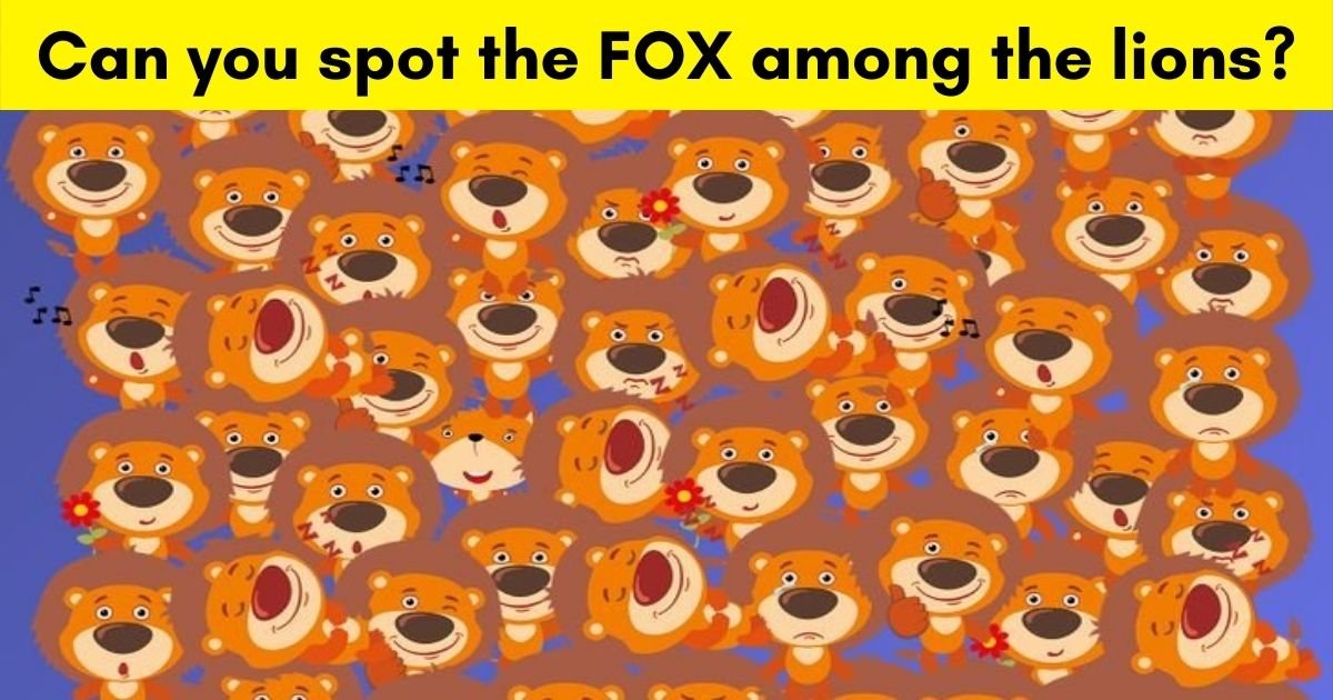 fox4.jpg?resize=1200,630 - 90% Of Viewers Can't Spot The Fluffy FOX Among The Lions! But Can You Find It?