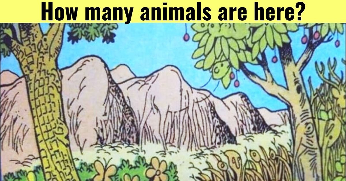 how many animals are here.jpg?resize=1200,630 - 90% Of People Couldn’t Spot All Of The Animals Hiding In This Picture! But Can You?