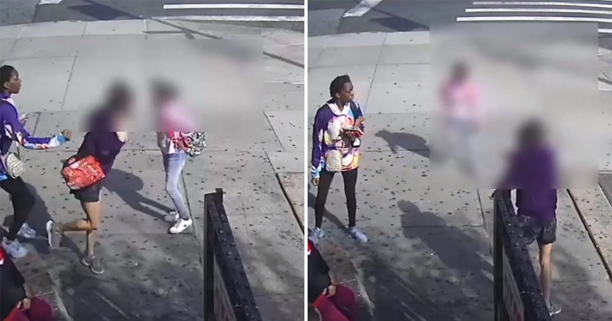 q1 16.jpg?resize=412,275 - Violence On The Streets Of New York As Teen Sucker Punches Woman Who Requested Her To "Wear A Mask"