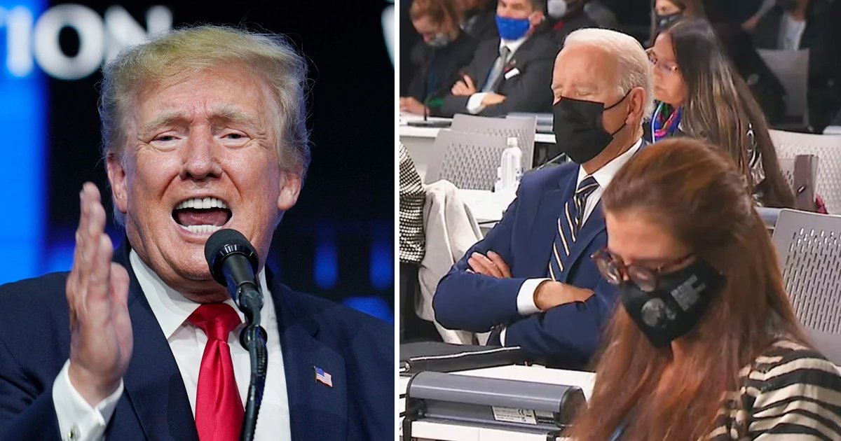 q3.jpg?resize=412,275 - Trump MOCKS 'Sleepy Joe' Biden For Dozing Off During World Climate Conference