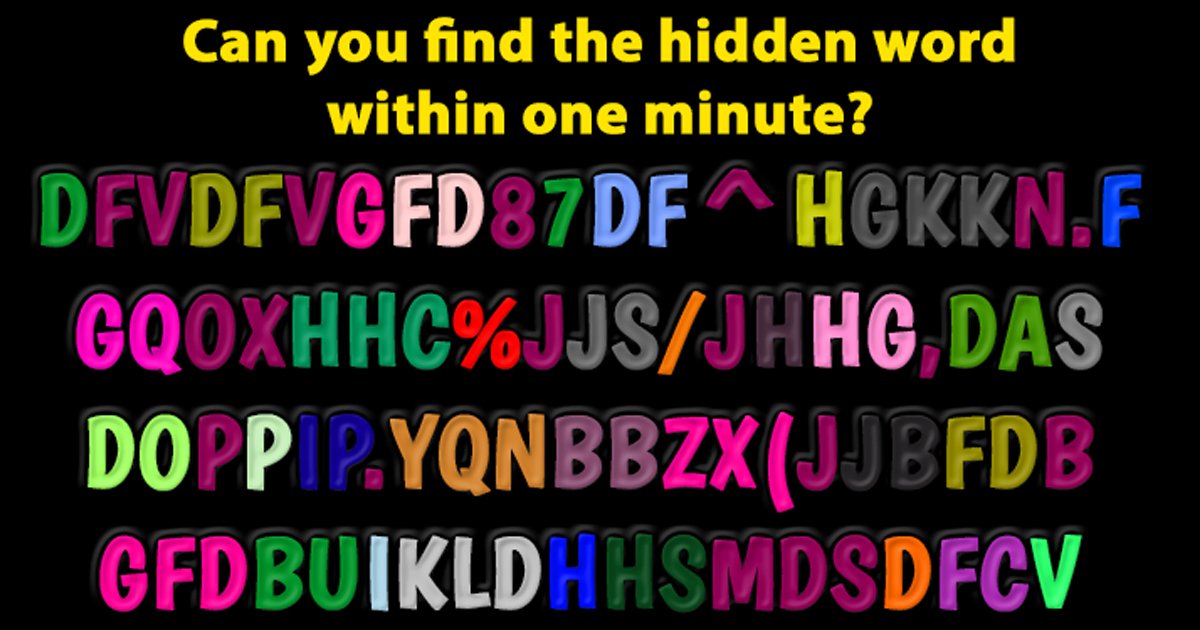 q8 10.jpg?resize=1200,630 - Eye Test | Most People Had Trouble Finding The Hidden Word! What About You?