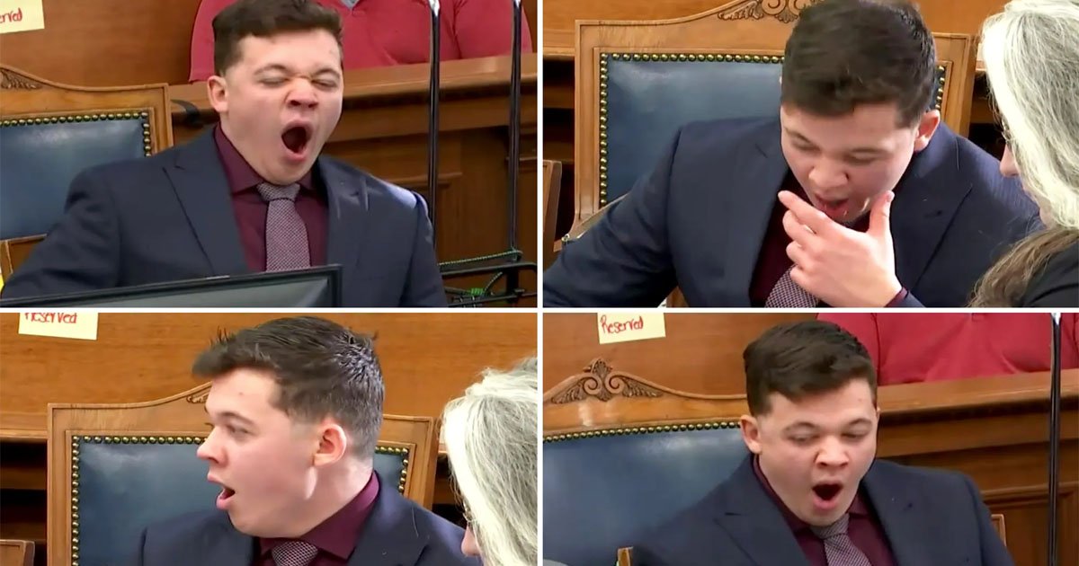 t1 1 1.jpg?resize=412,232 - Kyle Rittenhouse Struggles To Stay Focused During Trial As Images Of Him 'Yawning' In Courtroom Go Public