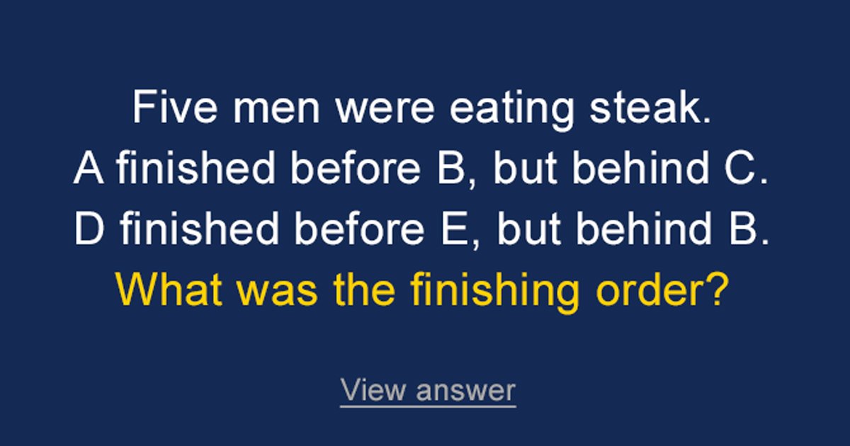 t4 4.jpg?resize=1200,630 - IQ Test | Here's a Riddle That's Confusing The Best! But How Far Can You Go?
