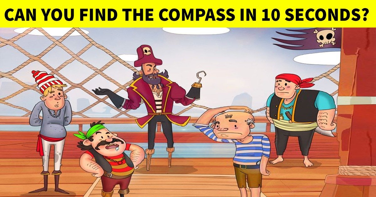 whatsapp image 2021 11 08 at 9 27 01 pm.jpeg?resize=1200,630 - This Pirate Has Lost His Compass In The Middle Of The Sea! Take Out A Few Seconds And Spot The Compass