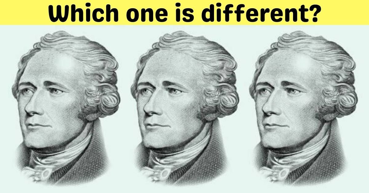 which one is different.jpg?resize=412,275 - Can You Figure Out Which Hamilton Is Different? 90% Of Viewers Failed The Test!