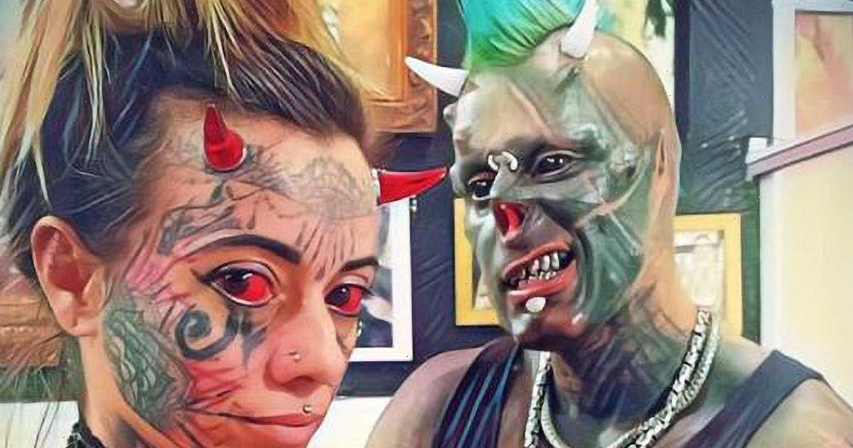 95.jpg?fit=1024%2C538&ssl=1&strip=all - Body Art Fanatic Who SLICED Off His Nose To Appear As The 'Human Satan' Gets Tattoo Of 'Black Alien Man'