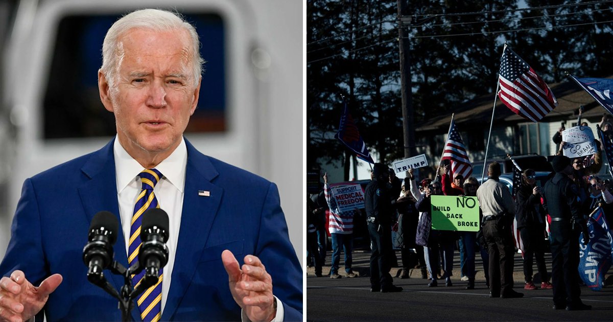 q1.jpg?resize=412,275 - President Biden Receives 'Ugly Welcome' In Minnesota As Citizens Pictured Holding 'Indecent Banners'