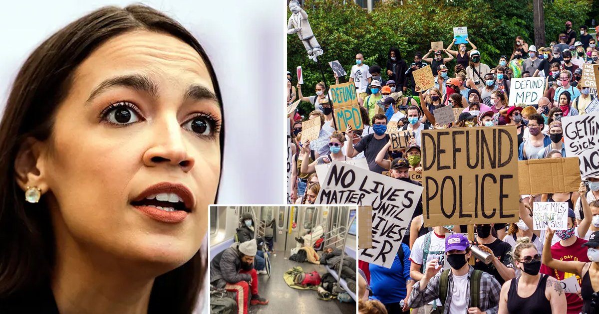 Rep. AOC Backs 'Defund The Police' Movement To Pay For Homeless ...