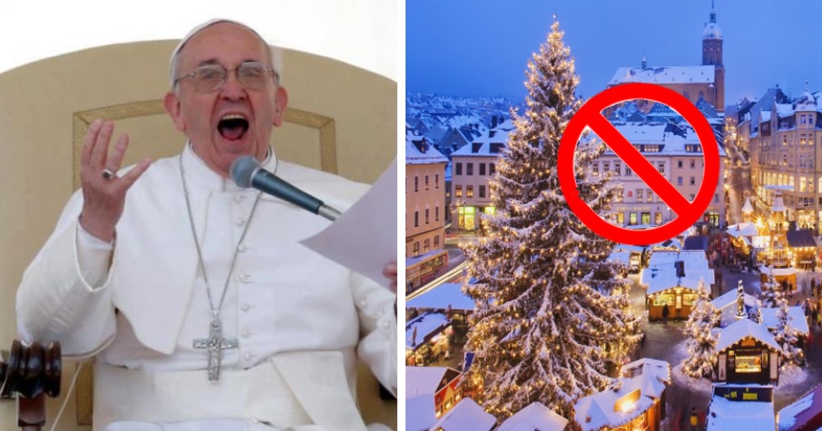 q3.jpeg?resize=1200,630 - "You Can't Ban Christmas"- Pope Francis ACCUSES EU Of Canceling 'Christmas' After It Advised Staff To Use The Term 'Holiday Period' Instead