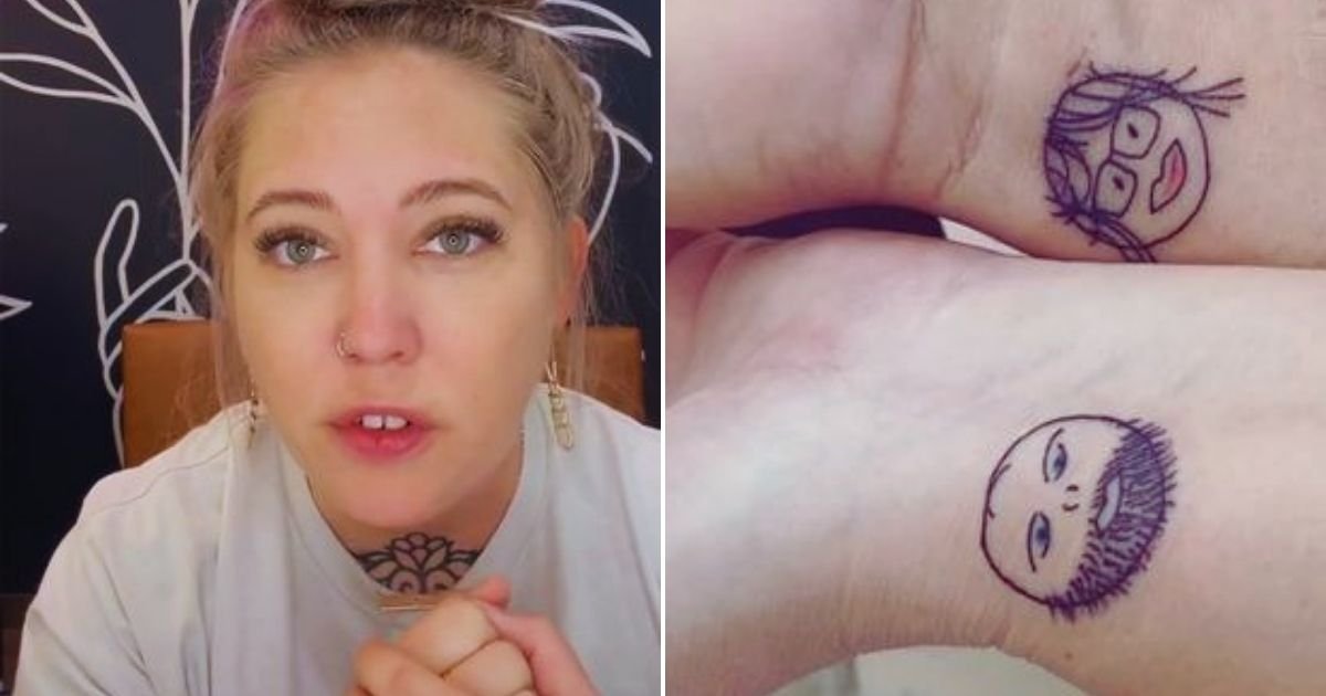 tattoo4.jpg?resize=412,232 - 'I Gave A Couple Tattoos Of Each Other's Faces And They Seemed Excited – Then They Dropped The Ultimate Bombshell'