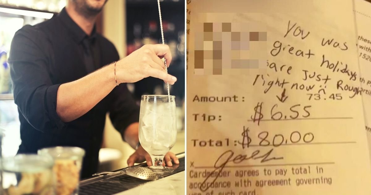 tip4.jpg?resize=1200,630 - Waiter SHAMES A Customer Who Could Not Afford To Pay The Full 20 Percent Tip But Left A Handwritten Note For The Amount