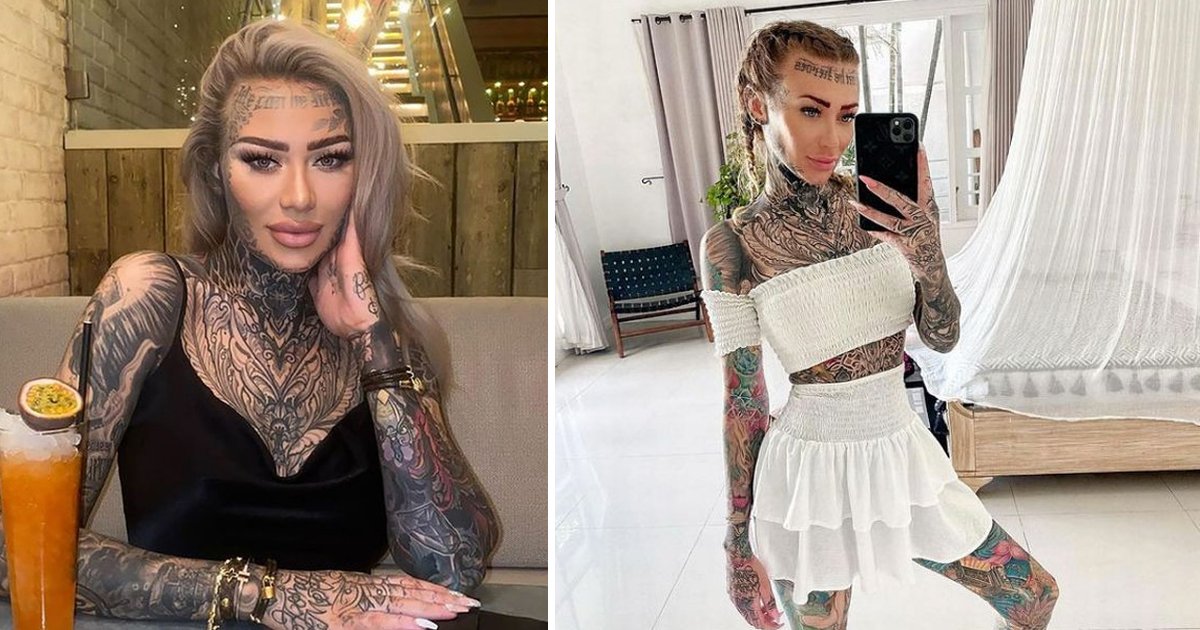 q6 6 1.jpg?resize=412,232 - "I Feel & Look Like A Lady Now!"- Most Tattooed Woman Looks Completely Different After 'Covering Up' Her Famous Body Art With Special Products