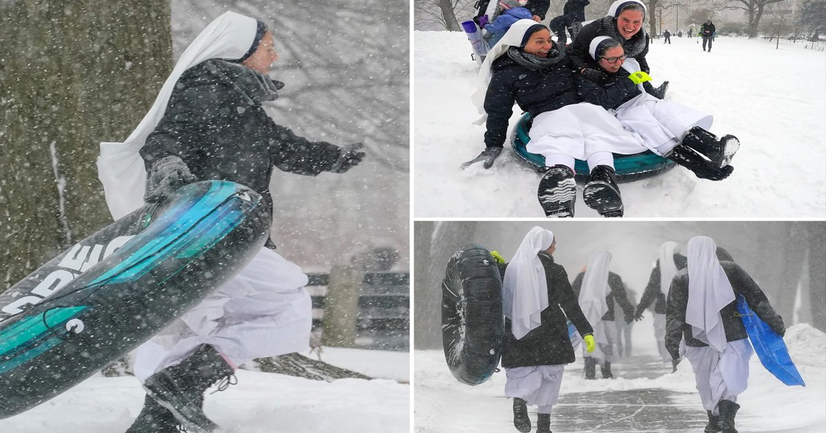 q8 9 1.jpg?resize=1200,630 - 'Daring' Nuns From 'Sisters of Life' Go Sledding In NYC As Historic Snowstorm Kenan Blankets The City