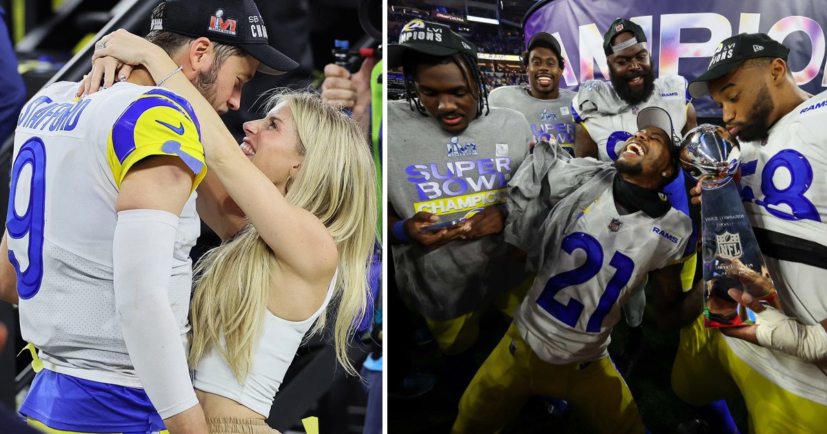 39 1.jpg?resize=412,275 - Crowd Goes Wild As LA Rams Quarterback Matthew Stafford Emotionally Embraces His Tumor-Survivor Wife & Daughters After Dramatic Win