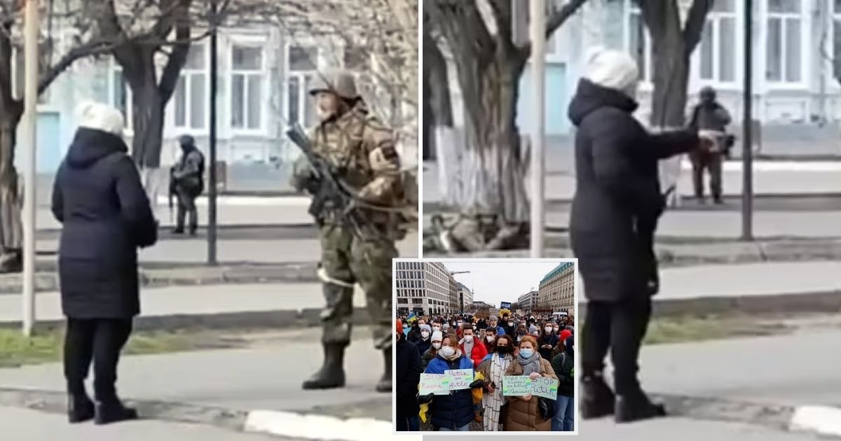 brave3.jpg?resize=412,232 - Brave Ukrainian Woman Confronts Armed Russian Soldiers And Demands To Know What They Are Doing In Her Country