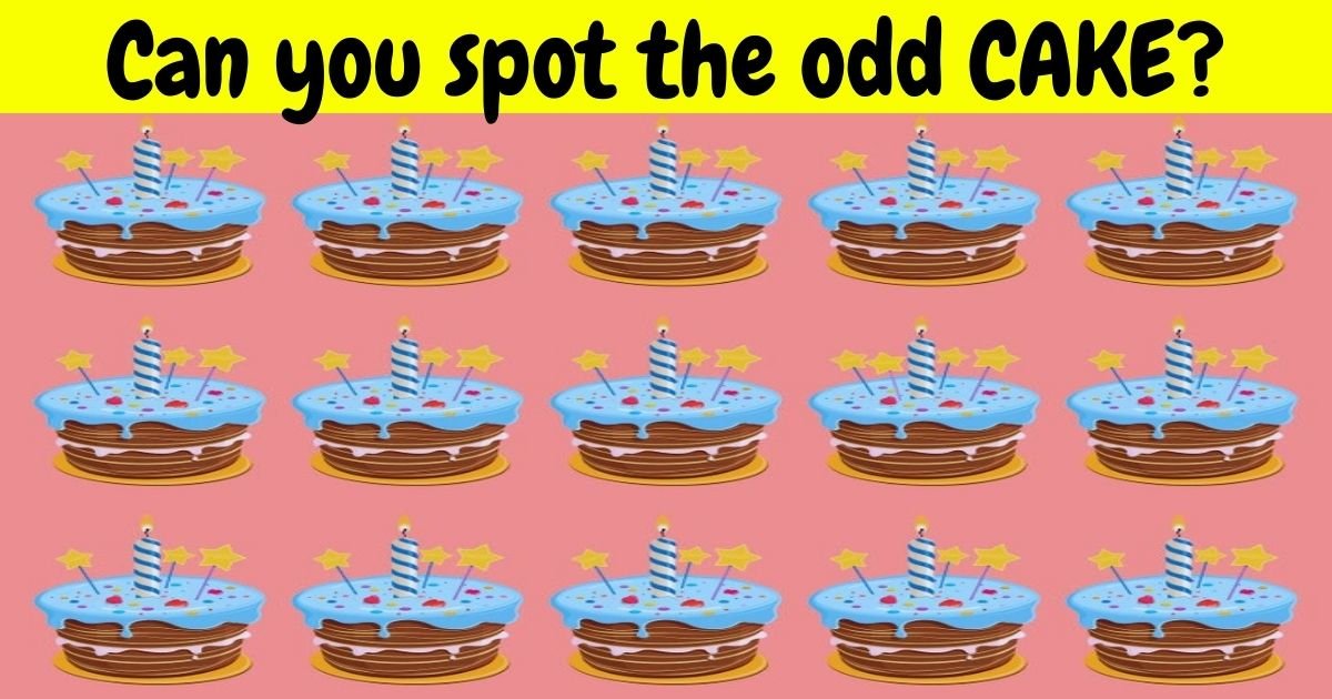 cake3.jpg?resize=1200,630 - Only 1 In 10 People Can Find The Odd CAKE Within 10 Seconds! But Can You Also Beat This Challenge?