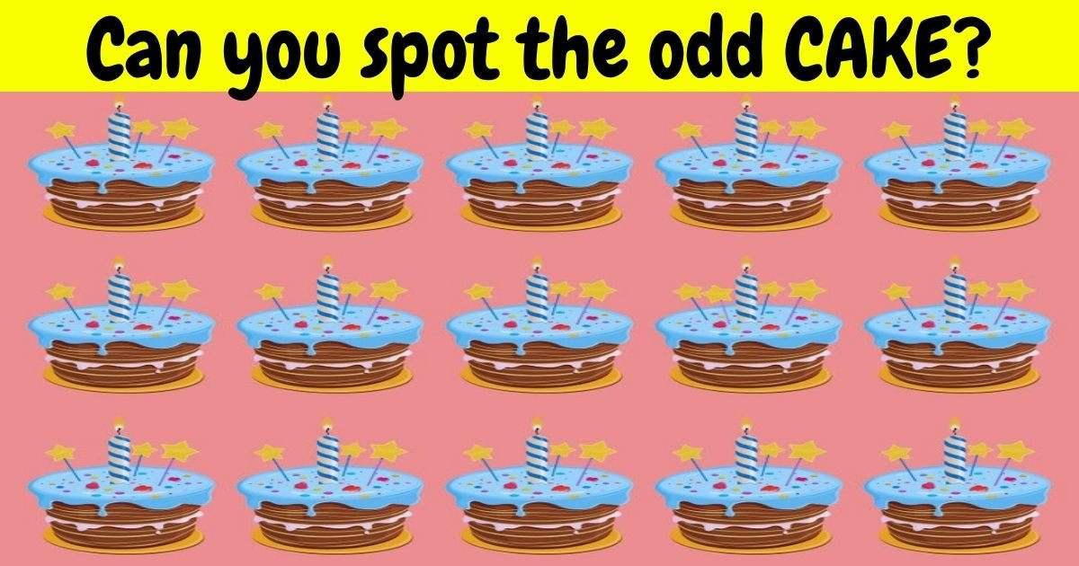 cake3.jpg?resize=412,275 - Only 1 In 10 People Can Find The Odd CAKE Within 10 Seconds! But Can You Also Beat This Challenge?