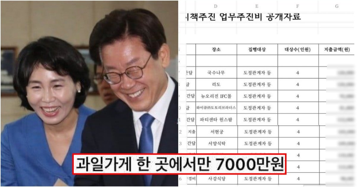 collage 138.jpg?resize=1200,630 - "과일 가게 한 곳에만 7000만원.." 이재명 대통령 후보가 사용한 국민들의 혈세인 업무추진비 목록