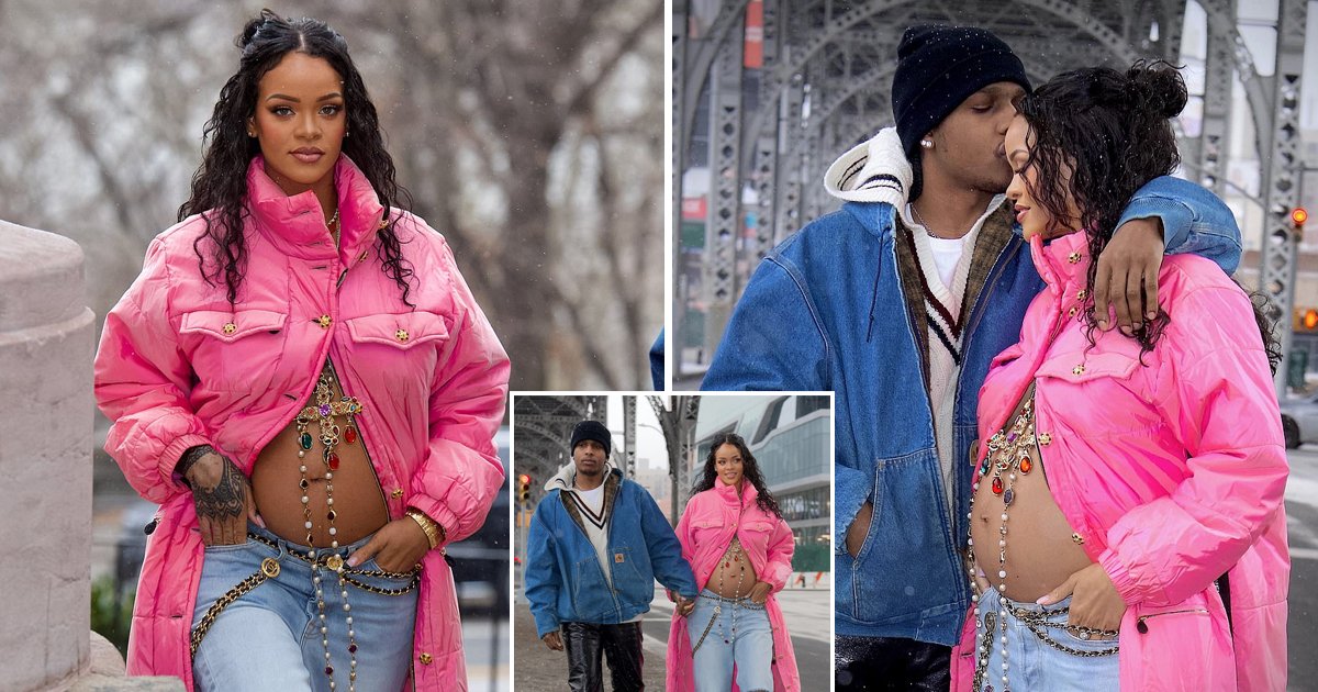 d135.jpg?resize=1200,630 - Rihanna Drives Fans WILD After Revealing Her Bare PREGNANT Belly On The Streets Of NYC