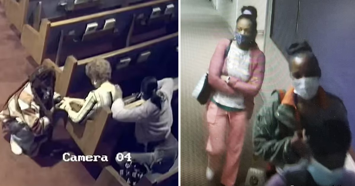 d79.jpg?resize=412,275 - Thief Kneels & Prays Next To Churchgoer While An Accomplice STEALS Cash & Credit Cards From Her Wallet