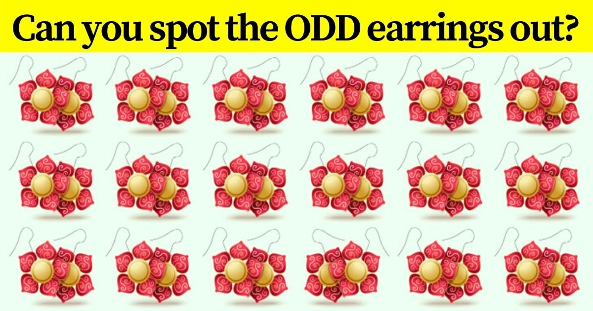 earrings3.jpg?resize=1200,630 - Only 1 In 10 People Can Spot The Odd EARRINGS Out In Just 10 Seconds! But Can You Also Do It?