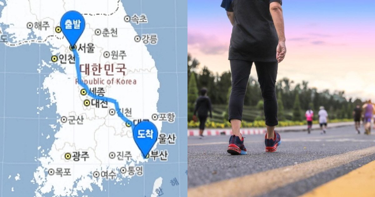 ebb680ec82b0ec8db8.png?fit=1024%2C538&ssl=1&strip=all - "님들은 이거 가능?"... 5억 준다면 서울서 부산까지 걸어서 일주일 만에 갈 수 있을까?