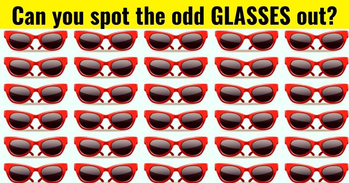 glasses3.jpg?resize=1200,630 - 9 Out Of 10 People Can't Spot The ODD Glasses Out In 10 Seconds! But Can You Find It?