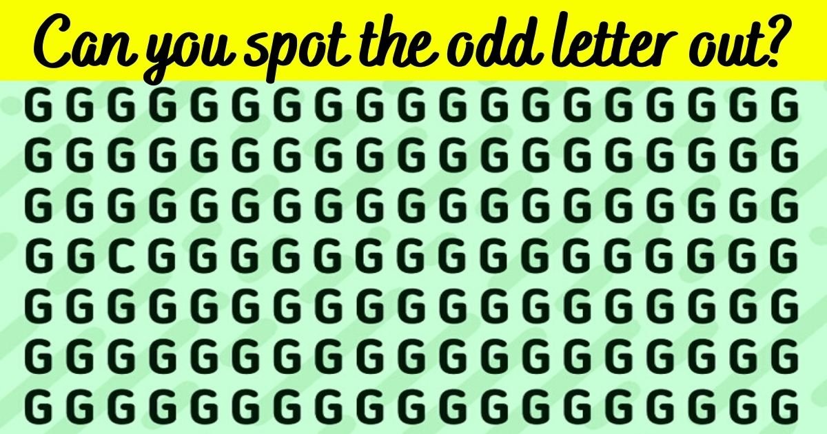 gs3.jpg?resize=1200,630 - Only 1 In 10 People Can Spot The Odd Letter Among The Gs! But Can You Also Find It?
