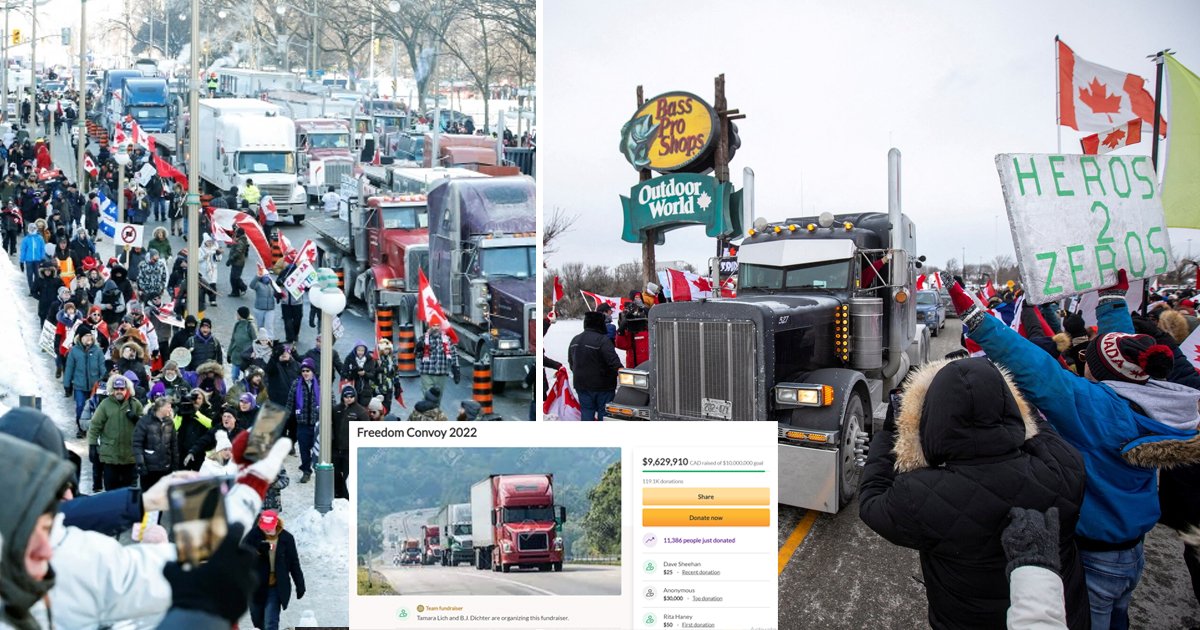 q1 10.jpg?resize=1200,630 - GoFundMe Account For Canadian Trucker Convoy Who Drove Justin Trudeau Out Of His Own Office Reaches $10 MILLION