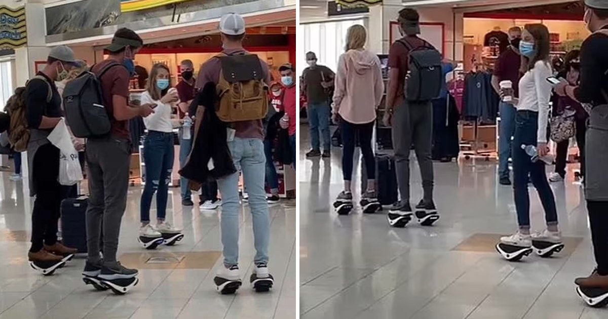 q7 4.jpg?resize=1200,630 - Family Of 5 MOCKED For Riding Their Way Through The Airport On Electric Roller Skates Worth $500