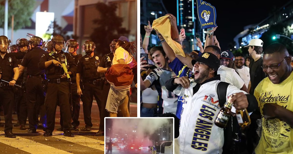 sdfsdfsf.png?resize=1200,630 - JUST IN: Chaos On The Streets Of Los Angeles With One Person Shot As 'LA Rams' Fans Celebrate By RIOTING & LOOTING