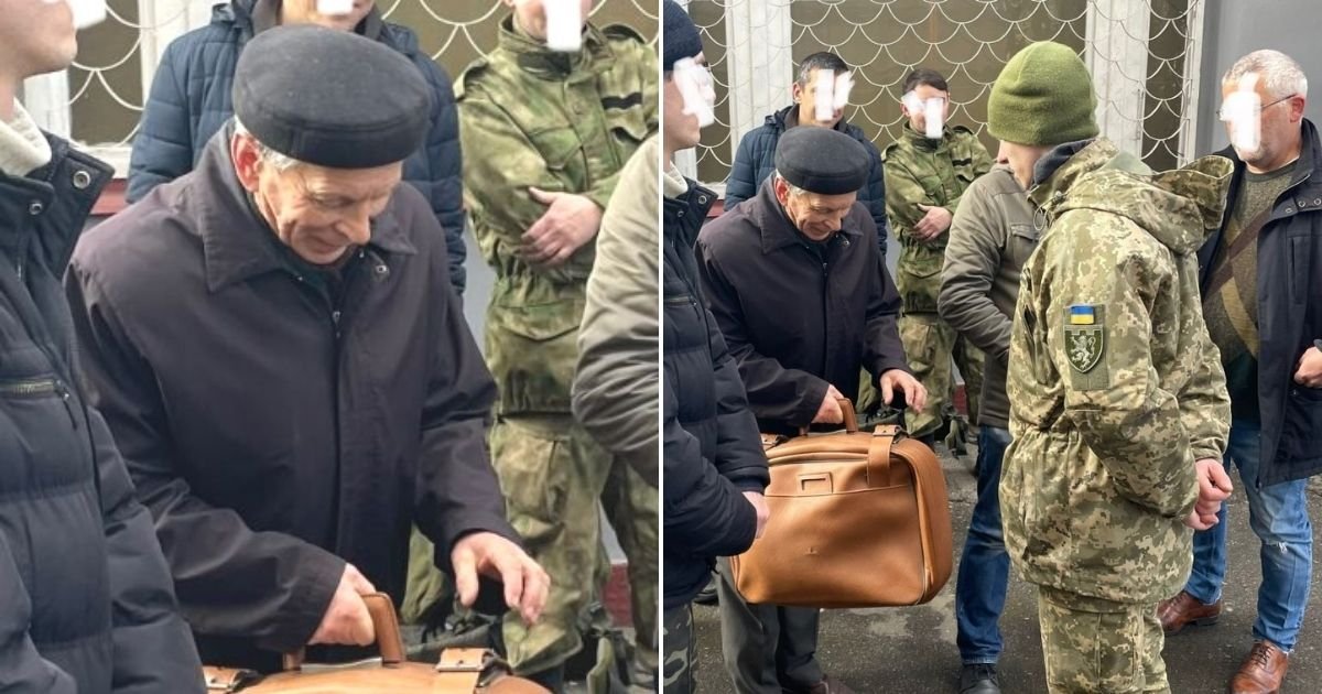 untitled design 50 1.jpg?resize=412,275 - Heartbreaking Moment 80-Year-Old Ukrainian Grandfather Joins The Army To 'Fight For His Grandchildren'
