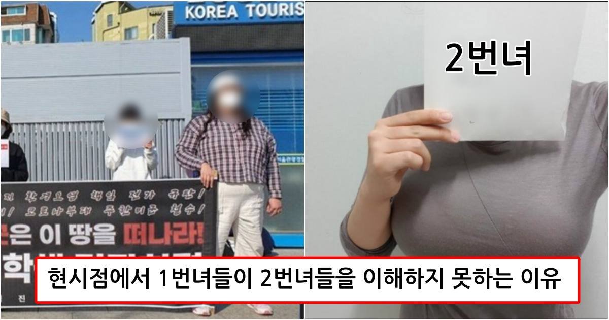 collage 106.jpg?resize=1200,630 - 현재 1번을 지지하는 여성들이 2번을 지지하는 여성들을 극도로 싫어하는 이유