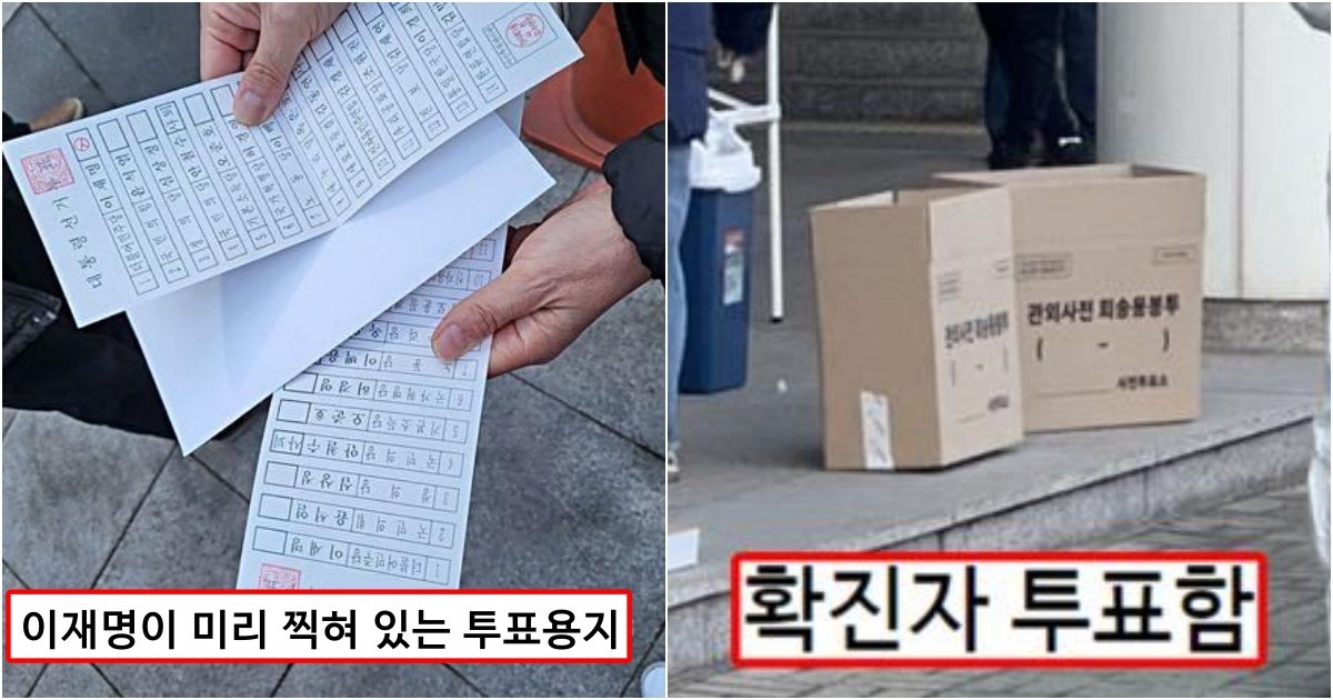 collage 80.jpg?resize=412,275 - "초등학교 반장선거보다 못하네.." 지금 경찰 부르고 난리난 확진자 사전투표 상황