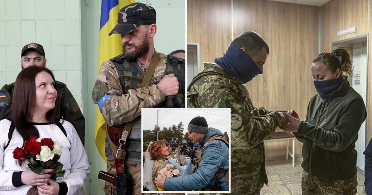 couple6.jpg?resize=412,232 - Ukrainian Couple Tied The Knot In The Besieged Nation As Putin's Forces Continue To Attack The Capital City Of Kyiv